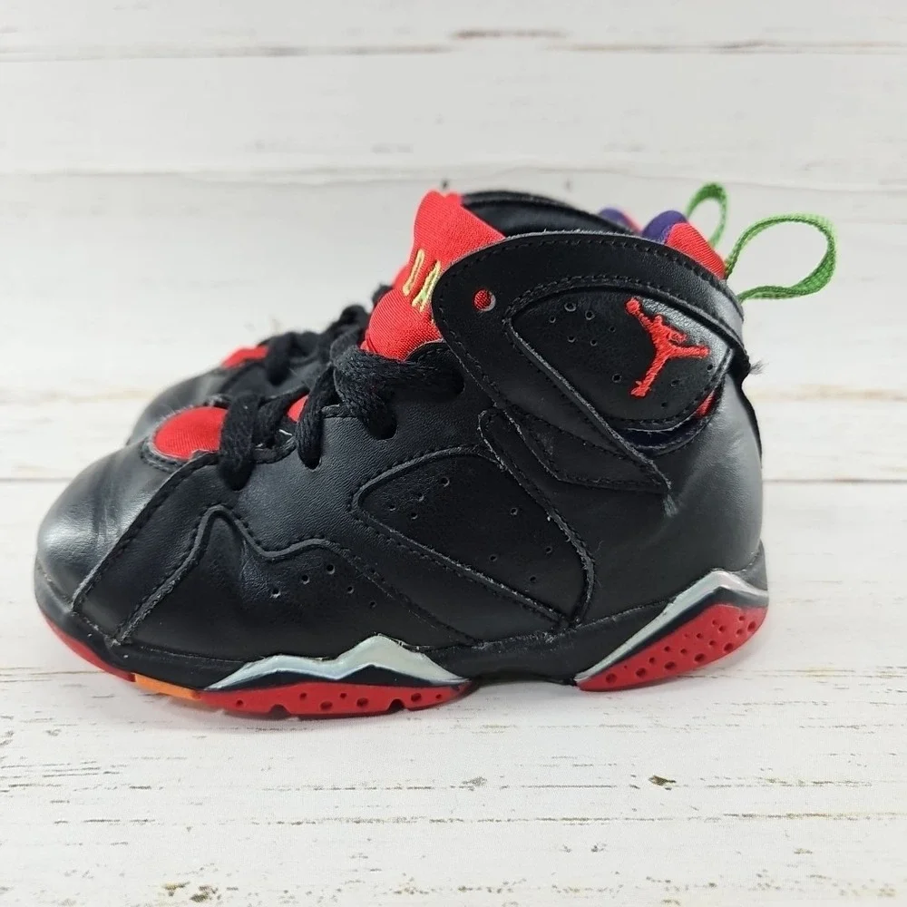 Nike Jordan 7 Retro Marvin The Martian Toddler‎ Size 8C Black Sneaker 304772-028